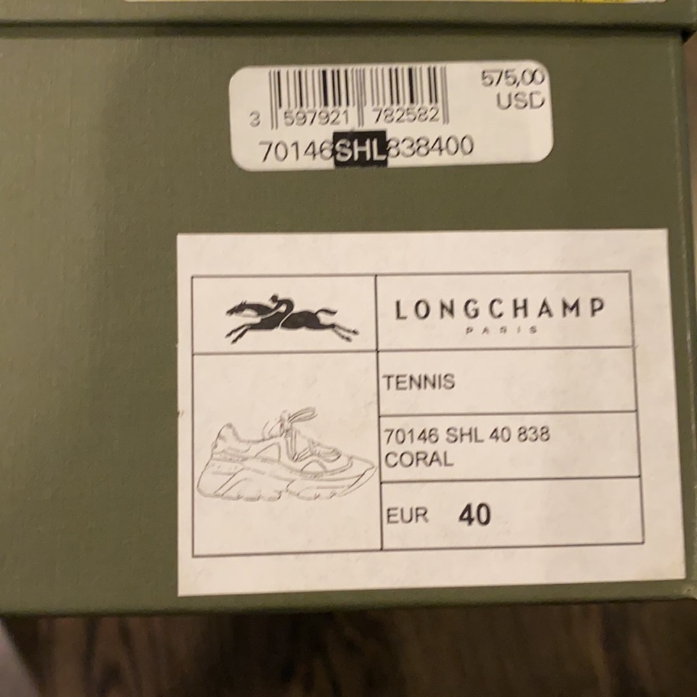 NIB Longchamp Exaggerated Platform Net Tennis Sneaker - Picture 11 of 11